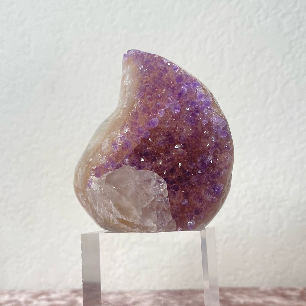 Druzy Amethyst Flame with Calcite 🔥🤍🔥